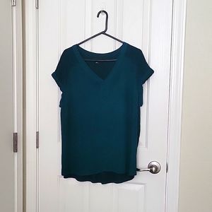 Fortune + Ivy mixed material, emerald green top